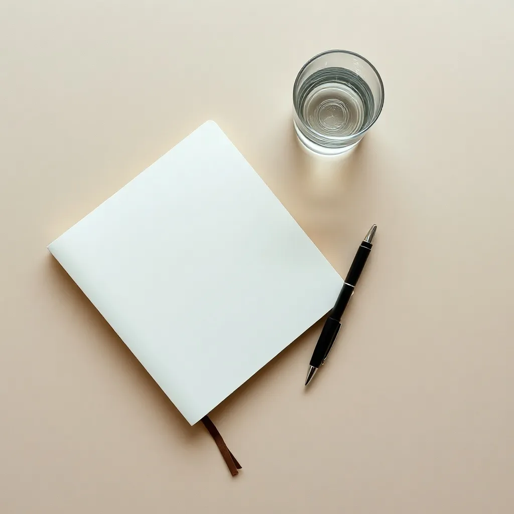 A minimalist, top-down photograph of a clean desk with a sim